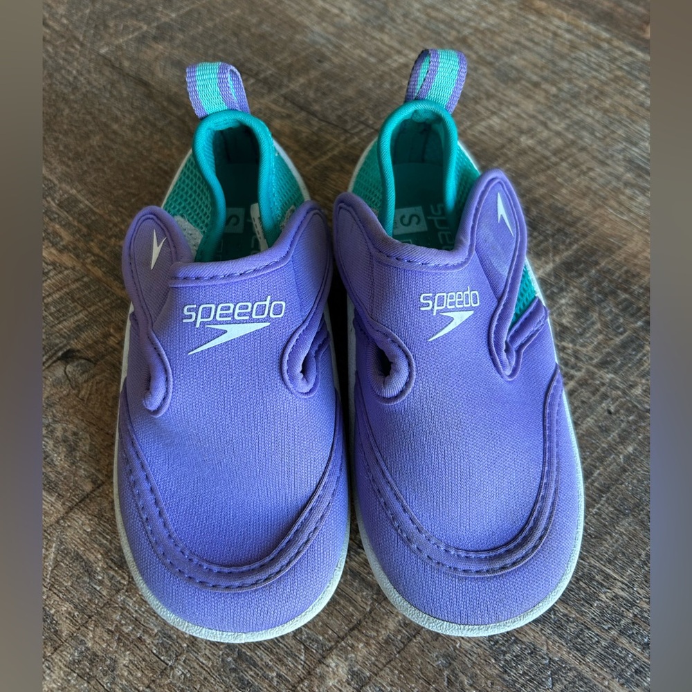 Speedo Kids Water Shoes in Purple and Teal